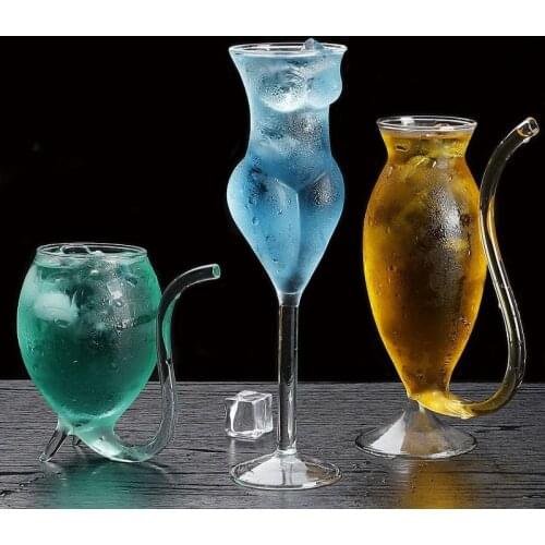 Creative Cocktail Glass Goblet Beauty Champagne Glasses Handmade Glass Bar Wine Set