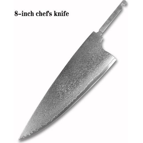 Sharp DIY chef fruit utility knife rough VG10 Damascus steel blade material semi-finished knife embryo Japanese cooking knife