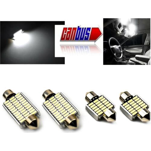 10pack Car CANBUS Festoon C10W LED Bulbs 31mm 36mm 39mm 42mm License Plate Interior Dome Trunk Lights 4014 SMD High Power 12V