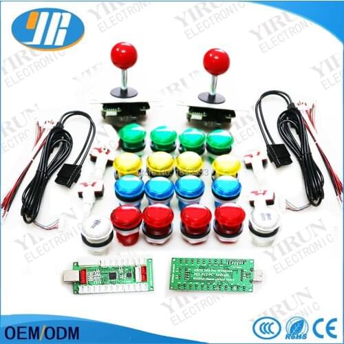 Zero Delay USB Encoder Play Station PC PS2 PS3 Copy Sanwa Joystick LED Push Button For Arcade Jamma mame