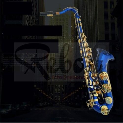 Weifang Rebon Bb Key Blue colour Tenor Saxophone