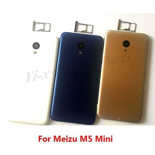 1pcs for Meizu M5 mini Rear Back Cover Battery Door Housing For MEIZU Meilan 5 with Camera Lens Flash and Side Button