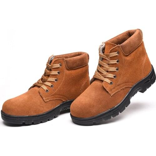 Safety Work Boots Steel Toe Cap & Midsole Work Shoes, Breathable, Anti-Skid