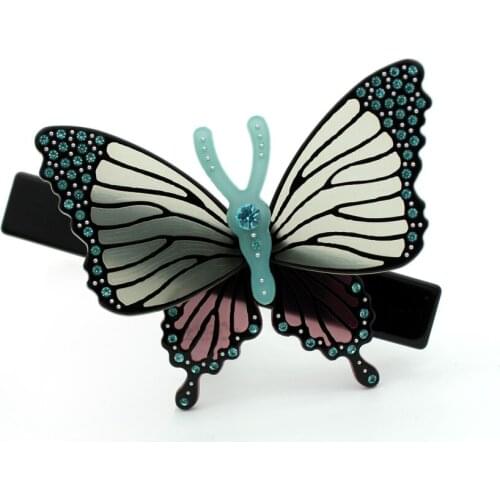 Butterfly Hair Clip - Rhinestone Hair Barrette for Women Lady Rhinestone Hair Accessories Ornament Barrette for Thick Hair Wear