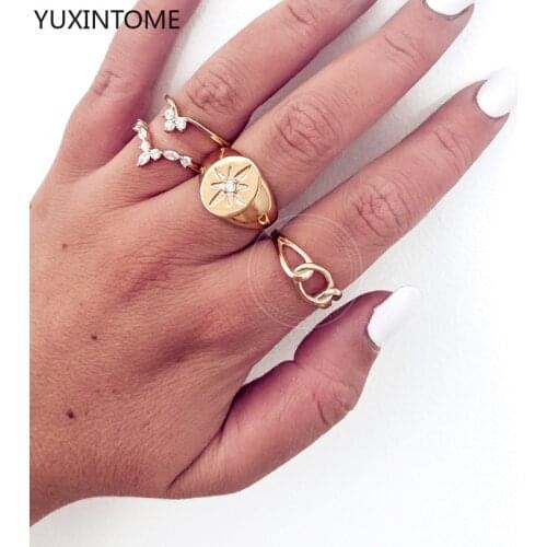 Punk Wide Hollow Out Chain Rings For Women Girls Fashion Metal Irregular Finger Rings Female Lady Party Wedding Gifts