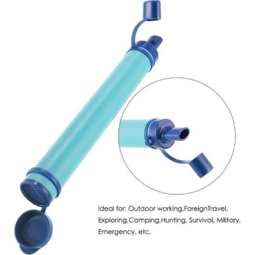 1pc Military 99.99% Water Filter Purification Camping Hiking Water System Filter Emergency Gear Straw Water Purifier
