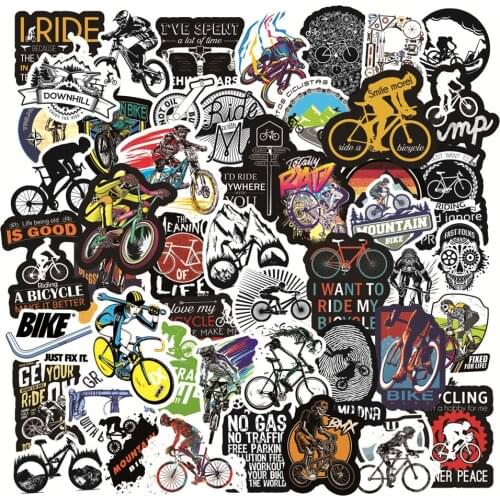 50pcs Pack Mountain Bike Graffiti Sticker Waterproof DIY Motorcycle Scooter Phone Laptop Luggage Car Bicycle Cool Decal Stickers