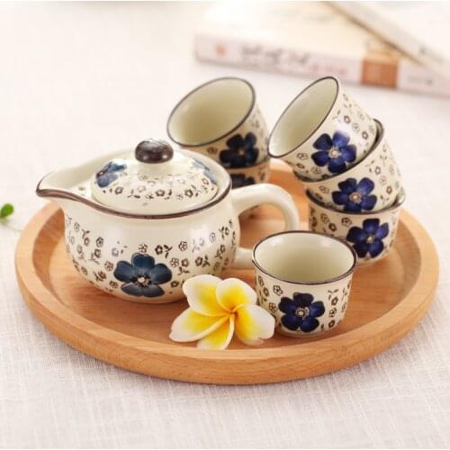 7pcs / Set Kungfu Tea Set Gift Factory Direct Sale Hand Painted Ceramic Tea Set Gift Wholesale