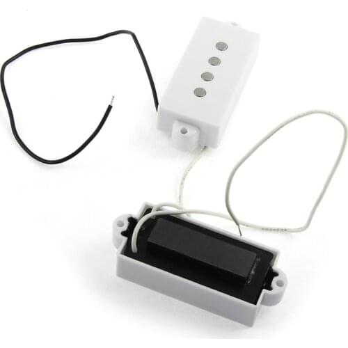 70mm Guitar Accessories 2Pcs 4 String Noiseless Pickup Black for Precision P Bass Replacement Bass Pickup Set ISP