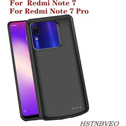 HSTNBVEO 6500mAh Power Bank Charging Case For Xiaomi Redmi Note 7 Pro Battery Charger Cover For Xiaomi Redmi Note 7 Power Case
