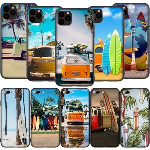 T41 Combi Van Surf Silicone Soft Case for iPhone 12 Mini 11 Pro XS Max XR X 8 7 6 6S Plus 5 5S SE 2020