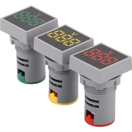 Digital Mini LED Display Voltmeter AC 24-500V Digital Voltage Tester Meter Monitor LED Signal Indicator Light Panel