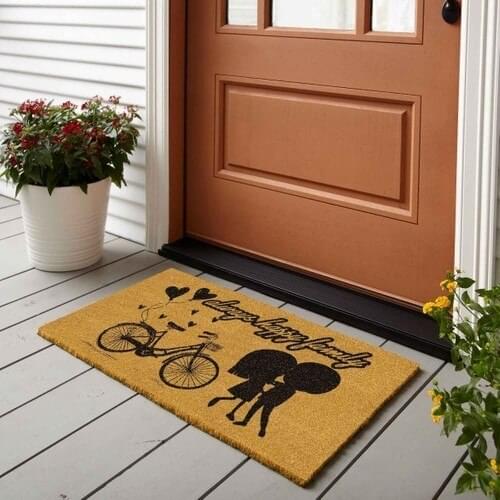Door Mat Happy Family Themed Door Mat-40x70 cm
