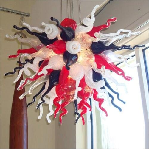 Well Designed Home Chandelier Lighting Art Energy Saving Customized Colored Hand Blown Murano Glass Ceiling Lights Designer