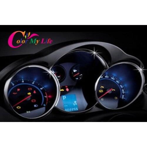 Color My Life Abs Chrome Trim Spray Baking Instrument Decoration Ring Parts for Chevrolet Cruze Sedan Hatchback Accessories