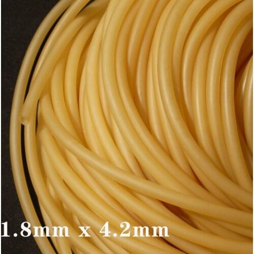 ID 1.8mm x 4.2mm OD Nature Latex Rubber Hoses Flexible Pipe High Resilient Elastic Surgical Medical Tube Soft Slingshot Catapult