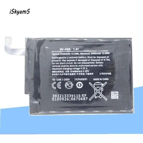 ISkyamS 1x 3500mAh /13.3Wh BV-4BW / BV4BW / BV 4BW Replacement Battery For Nokia Lumia RM-937 Bea 1520 MARS Phablet