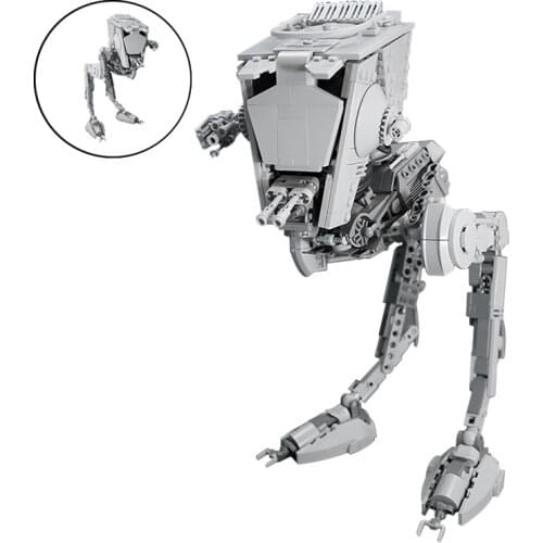MOC Articulated SW AT-ST Robot Building Blocks Kit For Star of Space Wars Chicken Walker Model Bricks DIY Toys For Children Gift