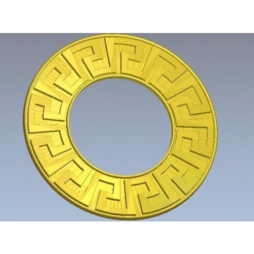 Circular Frame 3D MDOEL for cnc machine relief 3D file--19