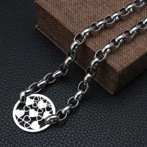 Fashion Stainless Steel Jewelry For Woman Round Necklace Chain High Quality Silver Color For Choose NGEZADBF