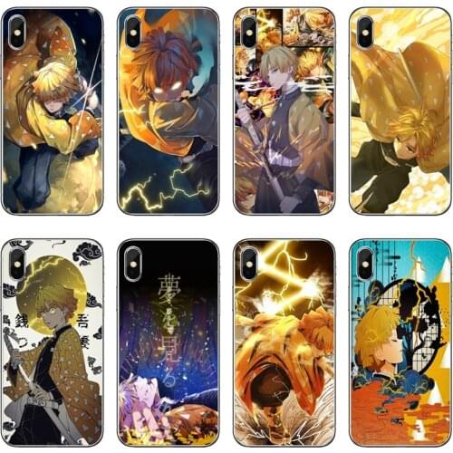 Soft Cover Case Anime Demon Slayer Agatsuma Zenitsu For Xiaomi Mi 11 Note 10 10T 9 9T 8 Pro A2 Lite A3 A1 Poco F1 F2 M3 X3 NFC