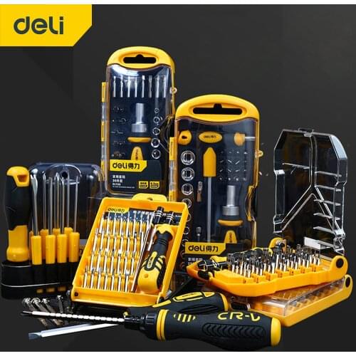 DELI Precision Screwdriver Set Multifunctional Magnetic Hexagon Torx Screwdriver Phone Computer Disassembly Repair Tool Sets