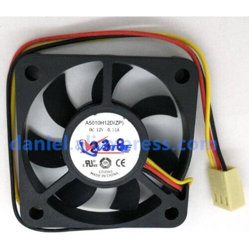 New original VETTE 5010 DC12V 0.14A A5010H12D ZP 5cm 3 wire cooling fan