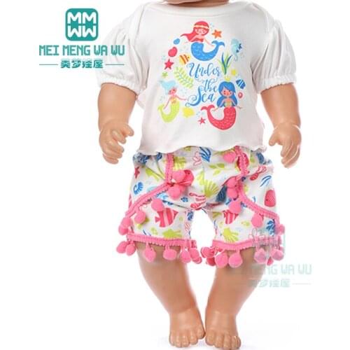 Clothes for doll fit 43cm baby toy new born doll and 45cm American doll FashionLeisure suits and sportswear
