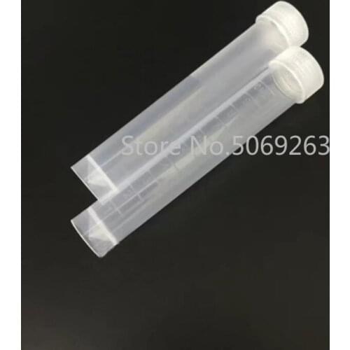 1 Pack 10ml Lab Graduated 50pcs 100pcs 200pcs 300pcs 500pcs Plastic Cryovial Test Tube Cryo Freezing Tube with White Cap