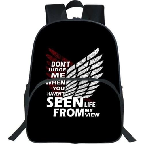 Anime Attack On Titan Backpack 3Pcs/Set Pencil Case Shoulder Bags School Bags Back To School Gift For Students School Rucksack