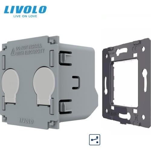 LIVOLO Base Of Touch Screen 2Ways Cross Switch,DIY Acessories Buuton,Without Plate&Panel,For Replacement,DIY Products Radomly