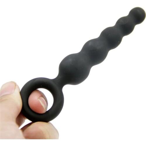 Silicone Anal Plug Sex Toys For Man Anal Beads Prostate Massage Black mini Male Masturbation G spot Butt Plug