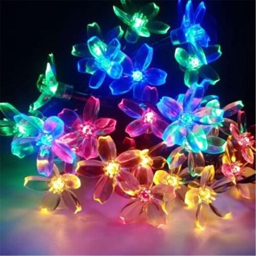 Led Solar Sakura String Outdoor Waterproof Decorative Light