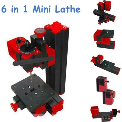 High Quality DIY Mini Lathe Machine 6 in 1, DIY Mini Micro Lathe Machine Tool 6 in 1 For Wood and Soft Metal