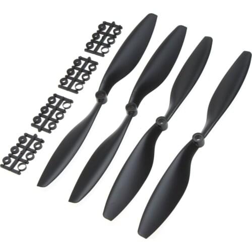 2 Pairs Nylon 10x4.5" 1045 1045R CW CCW Propeller Black for DJI F450 500 F550 FPV Multi-Copter QuadCopter APC