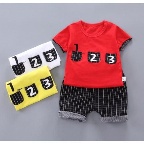Baby Boy Clothing Set Kids Cute Summer Casual Cotton T-Shirt+Shorts 2pc Children Outwear 1 2 3 4 Years Sport Infant Outfits