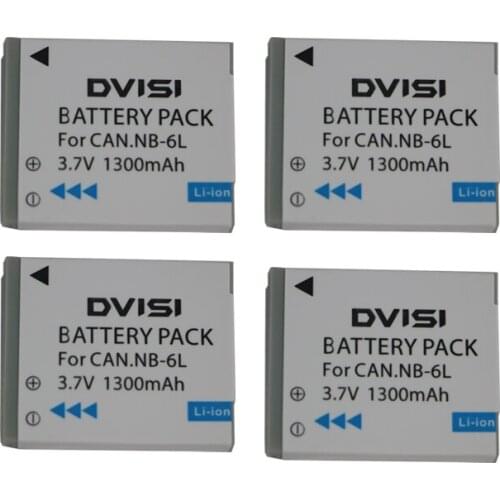 4pcs NB 6L NB-6LH Li-ion replaceable Battery For Canon Power-shot SX520 HS SX530 SX600 SX610 SX700 SX710 IXUS 85 95 200 210 105