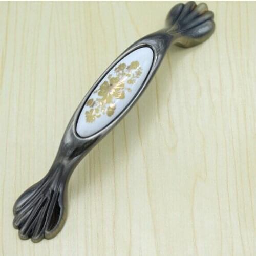 96mm ceramic kitchen cabinet handles,antique zinc alloy drawer dresser wardrobe furniture handles pulls knobs