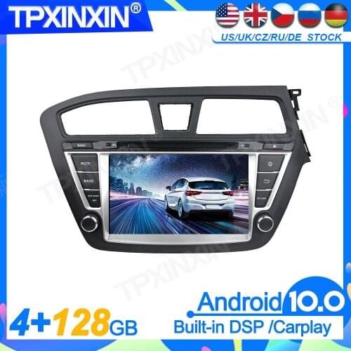 Android10 For HYUNDAI I20 2014 2015 2016 2017 DSP Head Unit Multimedia Player Auto Radio Tape Recorder Headunit GPS Navigation