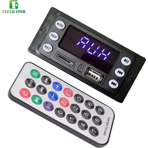 Wireless Bluetooth MP3 Decoder Board MP3 Player with Recording Function DC 12V 5V DIY Support USB/SD/FM Audio Module