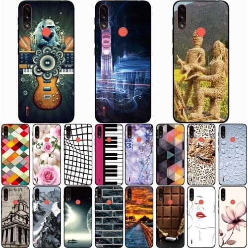 For MOTO E7 POWER Case Wolf Silicon TPU Fundas for Moto E7 Power Cat Animal Shell Bag Housing Phone Cases