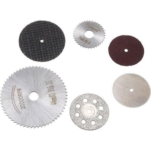 65pcs/set Mini HSS Circular Saw Blade Rotary Tool Diamond Cutting Discs Wheel For Metal Cutter Wood Cutting Discs Drill Mandrel