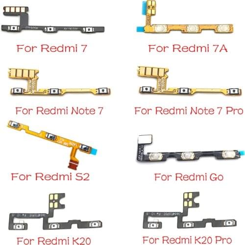 2Pcs Volume Button Power Switch On Off Button Flex Cable For Xiaomi Mi A3 9 lite 9T Redmi Go 7 7A 8A 9A Note 7 8 9 9S Pro K30
