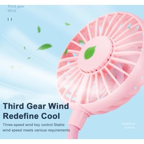 Flexible Mini Aromatherapy Clip Fan USB Rechargeable Handheld Electric Desk Fan with Colorful Night Light 3 Speeds Settings