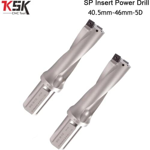 CNC tools Precision shallow drill CNC Tooling SP 5D 40.5-46mm, cnc indexable U drill match with carbide inserts SPMG