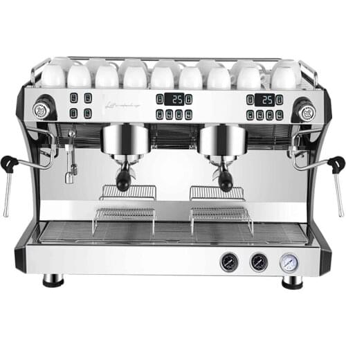 Commercial Coffee Machine Italian Semi Automatic Steam Double Equipment