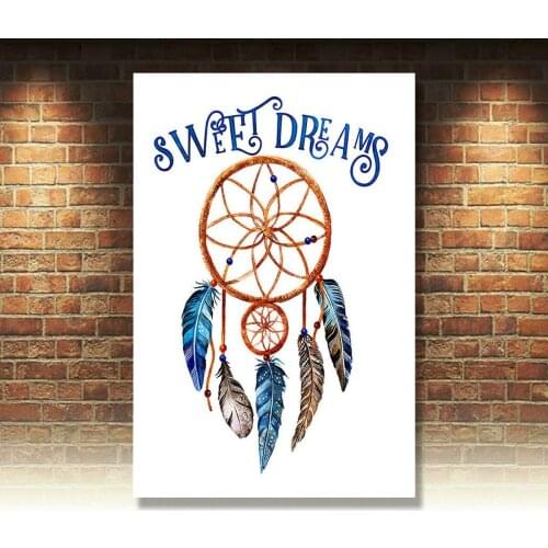 Dream Catcher Sweet Dreams Metal Wall Plaque Sign Inspirational Bed Room Gift