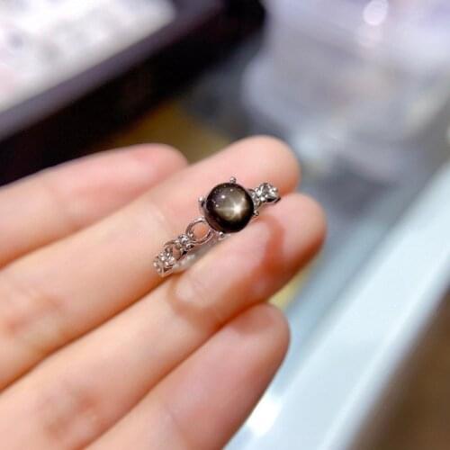 Small Ring Natural Real Sapphire Free Shipping 0.6ct Gemstone 925 Sterling Silver