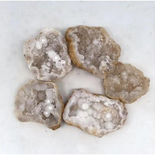 Natural Geode Agate cave Cornucopia White Crystal cluster raw gemstone for Feng Shui