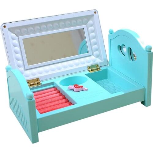 New Baby Bed Music Box Creative Jewellry Box Home Decor Wedding Music Boxes With Mirror Cosmetic Case Gift Music box